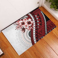 Bula Fiji Rubber Doormat White Kaivity Masi Tapa