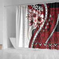 Bula Fiji Shower Curtain White Kaivity Masi Tapa