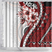 Bula Fiji Shower Curtain White Kaivity Masi Tapa