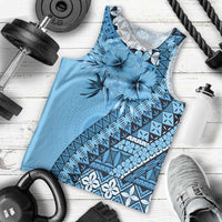 Bula Fiji Men Tank Top Turquoise Kaivity Masi Tapa