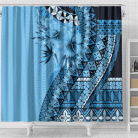 Bula Fiji Shower Curtain Turquoise Kaivity Masi Tapa