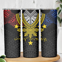 Philippines Heritage Baybayin Mix Polynesian Skinny Tumbler