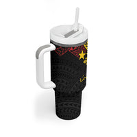 Philippines Heritage Baybayin Mix Polynesian Tumbler With Handle