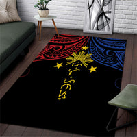 Philippines Heritage Area Rug Baybayin Philipinas Sun