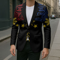 Philippines Heritage Personalized Blazer Baybayin Philipinas Sun