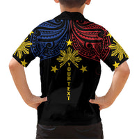 Philippines Heritage Personalized Family Matching Long Sleeve Bodycon Dress and Hawaiian Shirt Baybayin Philipinas Sun LT7 - Polynesian Pride