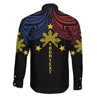 Philippines Heritage Personalized Family Matching Mermaid Dress and Hawaiian Shirt Baybayin Philipinas Sun