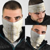 Samoa Lotu Tamaiti Mamanu Siapo Neck Gaiter Golden Plumeria - Polynesian Pride