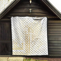 Samoa Lotu Tamaiti Mamanu Siapo Quilt Golden Plumeria - Polynesian Pride