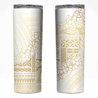 Samoa Lotu Tamaiti Mamanu Siapo Skinny Tumbler Golden Plumeria LT7 Gold - Polynesian Pride