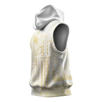 Samoa Lotu Tamaiti Mamanu Siapo Sleeveless Hoodie Golden Plumeria - Polynesian Pride