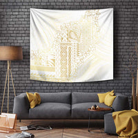 Samoa Lotu Tamaiti Mamanu Siapo Tapestry Golden Plumeria LT7 Gold - Polynesian Pride