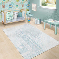 Samoa Lotu Tamaiti Mamanu Siapo Area Rug Off White Plumeria LT7 - Polynesian Pride