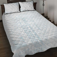 Samoa Lotu Tamaiti Mamanu Siapo Quilt Bed Set Off White Plumeria LT7 Baby Blue - Polynesian Pride