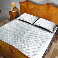 Samoa Lotu Tamaiti Mamanu Siapo Quilt Bed Set Off White Plumeria LT7 - Polynesian Pride
