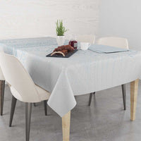 Samoa Lotu Tamaiti Mamanu Siapo Tablecloth Off White Plumeria - Polynesian Pride