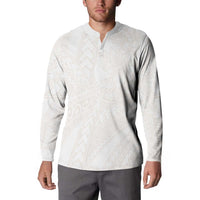 Samoa Lotu Tamaiti Ivory Button Sweatshirt Teuila Tatau - Polynesian Pride