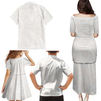 Samoa Lotu Tamaiti Ivory Family Matching Puletasi and Hawaiian Shirt Teuila Tatau LT7 - Polynesian Pride