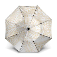 Samoa Lotu Tamaiti Ivory Umbrella Teuila Tatau LT7 One Size Folded 11.42 inch Opened Diameter 37.4 inch Ivory - Polynesian Pride