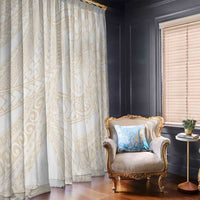 Samoa Lotu Tamaiti Ivory Window Curtain Teuila Tatau - Polynesian Pride