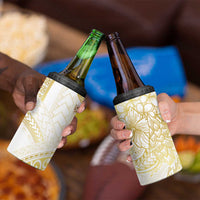Samoa Lotu Tamaiti Gold 4 in 1 Can Cooler Tumbler Teuila Tatau - Polynesian Pride