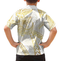 Samoa Lotu Tamaiti Gold Family Matching Puletasi and Hawaiian Shirt Teuila Tatau LT7 - Polynesian Pride