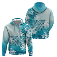 Polynesia Turtle Hoodie Watercolor Abstract Style