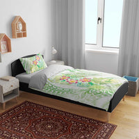 Summer Green Polynesian Jellyfish Bedding Set Watercolor Glows - Polynesian Pride