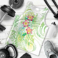 Summer Green Polynesian Jellyfish Men Tank Top Watercolor Glows - Polynesian Pride