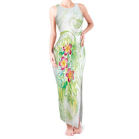 Summer Green Polynesian Jellyfish Tank Maxi Dress Watercolor Glows LT7 Women Light Green - Polynesian Pride