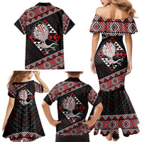 Taniko Aotearoa Family Matching Mermaid Dress and Hawaiian Shirt Poutama Mix Piwakawaka LT7 - Polynesian Pride
