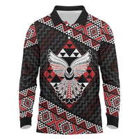 Taniko Aotearoa Long Sleeve Polo Shirt Poutama Mix Piwakawaka - Ver02