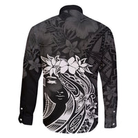 Polynesian Women's Day Family Matching Puletasi and Hawaiian Shirt Plumeria Passion - Black LT7 - Polynesian Pride