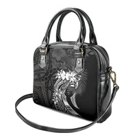 Polynesian Women's Day Shoulder Handbag Plumeria Passion - Black LT7 - Polynesian Pride