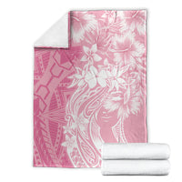 Polynesian Women's Day Blanket Plumeria Passion - Pink LT7 - Polynesian Pride