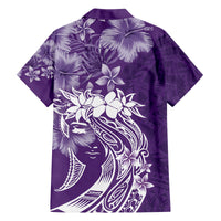 Polynesian Women's Day Family Matching Summer Maxi Dress and Hawaiian Shirt Plumeria Passion - Purple LT7 - Polynesian Pride