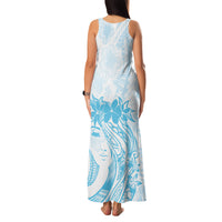 Polynesian Women's Day Family Matching Tank Maxi Dress and Hawaiian Shirt Plumeria Passion - Turquoise LT7 - Polynesian Pride