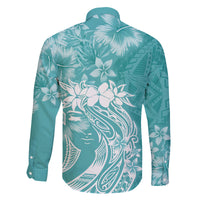 Polynesian Women's Day Family Matching Summer Maxi Dress and Hawaiian Shirt Plumeria Passion - Teal LT7 - Polynesian Pride