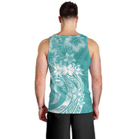 Polynesian Women's Day Men Tank Top Plumeria Passion - Teal LT7 - Polynesian Pride