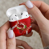 Hawaii Island Flowers Lei AirPods Case Ohia Lehua Scarlet Red
