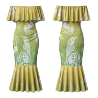 Aotearoa Maori Mahuru Tui With Pikawakawa Couples Matching Mermaid Dress and Hawaiian Shirt Spring Time LT7 - Polynesian Pride