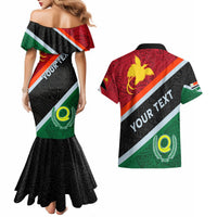 Personalised Penama and Papua New Guinea Day Couples Matching Mermaid Dress and Hawaiian Shirt Emblem Mix Style LT7 - Polynesian Pride