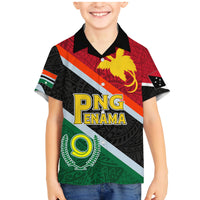 Personalised Penama and Papua New Guinea Day Family Matching Mermaid Dress and Hawaiian Shirt Emblem Mix Style LT7 Son's Shirt Colorful - Polynesian Pride
