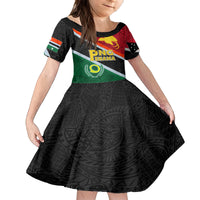 Personalised Penama and Papua New Guinea Day Family Matching Off Shoulder Short Dress and Hawaiian Shirt Emblem Mix Style LT7 Daughter's Dress Colorful - Polynesian Pride