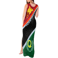 Personalised Penama and Papua New Guinea Day Tank Maxi Dress Emblem Mix Style LT7 - Polynesian Pride