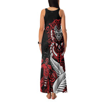 Aotearoa Toitu Te Tiriti Family Matching Tank Maxi Dress and Hawaiian Shirt Whakairo Wheku LT7 - Polynesian Pride