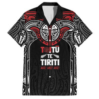 Aotearoa Maori Personalized Family Matching Off Shoulder Maxi Dress and Hawaiian Shirt Toitu Te Tiriti Ake! Ake! Ake!