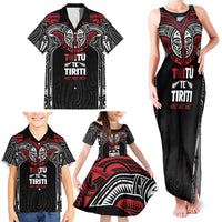 Aotearoa Maori Personalized Family Matching Tank Maxi Dress and Hawaiian Shirt Toitu Te Tiriti Ake! Ake! Ake! LT7 - Polynesian Pride