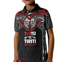 Aotearoa Maori Personalized Kid Polo Shirt Toitu Te Tiriti Ake! Ake! Ake!
