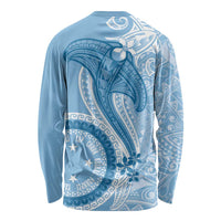 Micronesia FSM Long Sleeve Shirt Shark and Manta Classic Style LT7 - Polynesian Pride